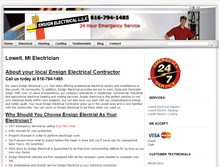 Tablet Screenshot of ensignelectrical.com